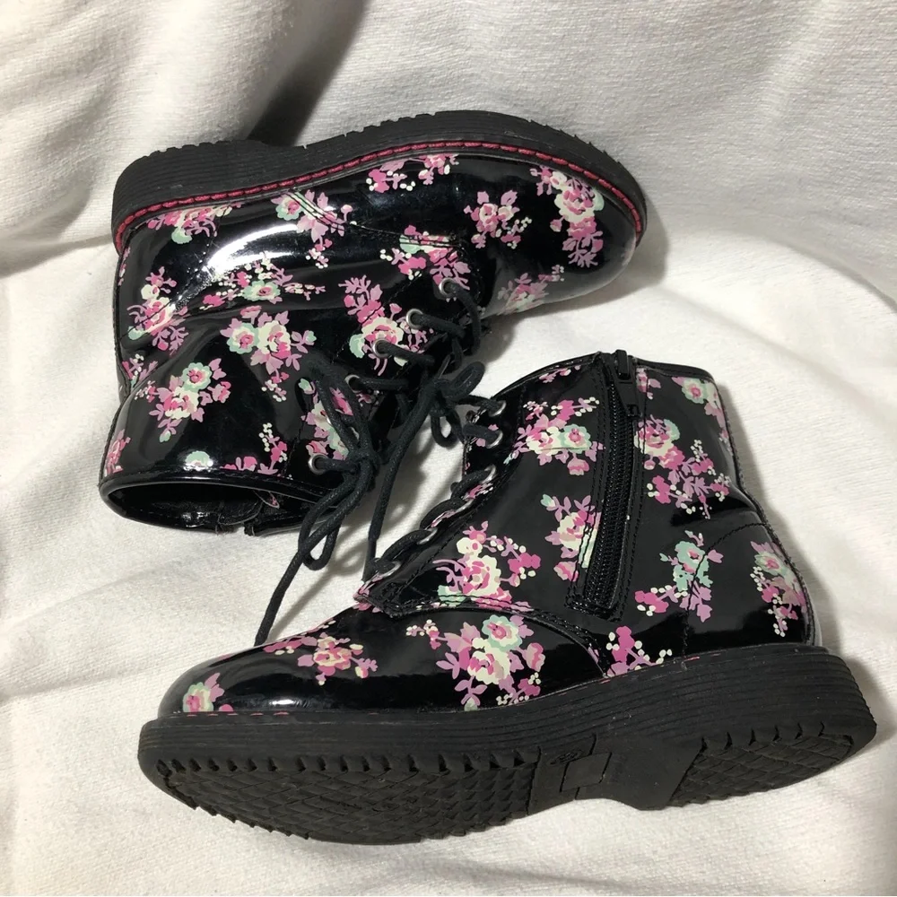 Flower Power Combat Boots Children Palace